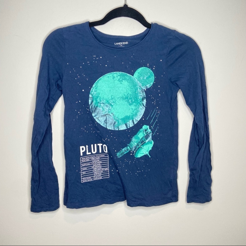 Lands End boys blue Pluto‎ long sleeve top size medium